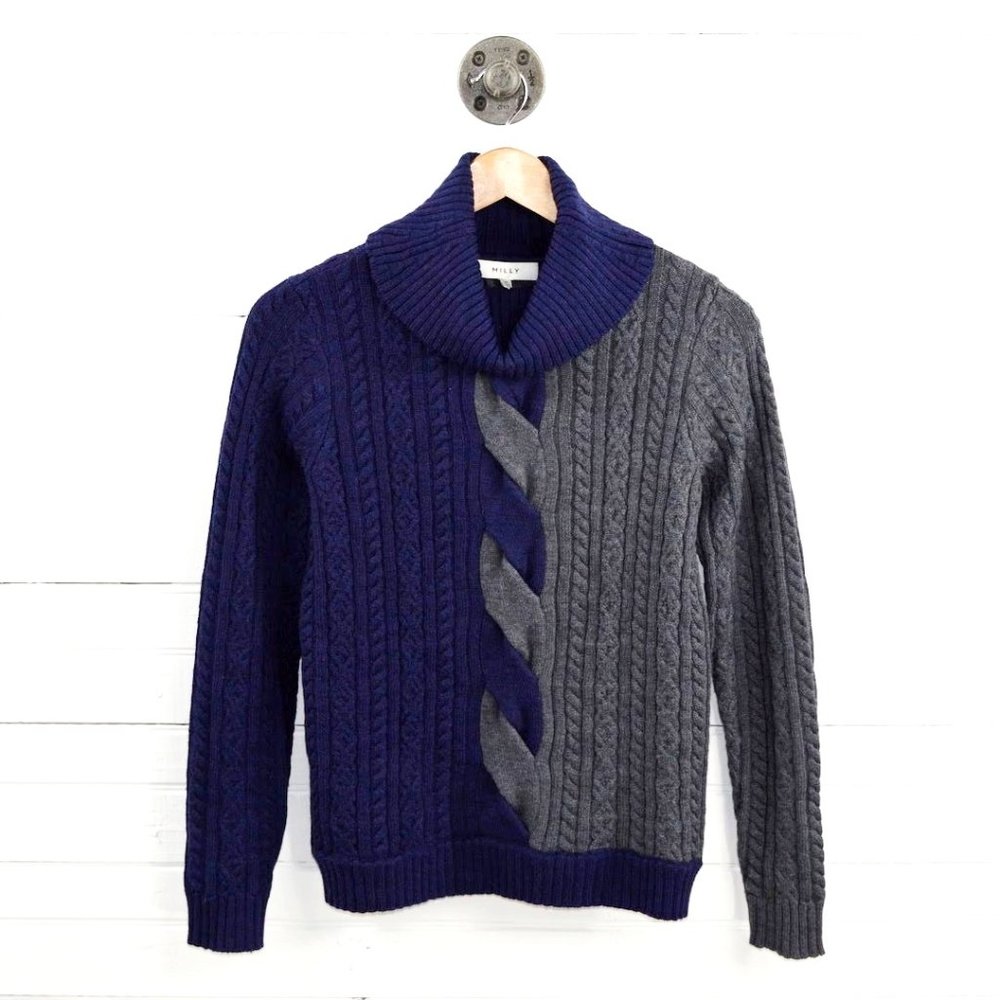 Milly Turtleneck Cable Knit Sweater #185-61